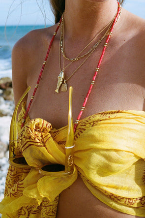 gemstones red coral jade sunny cords sunglass chains